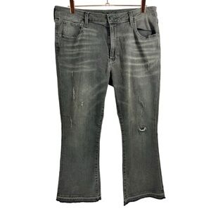 HALE Lily Stunner Mid Rise Cropped Skinny Jean‎ Black 32